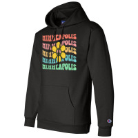 Minneapolis A Minnesota Retro Groovy Champion Hoodie | Artistshot