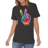 Peace Love Hope Joy Faith Kindness Word Art By Tangie Marie Vintage T-shirt | Artistshot