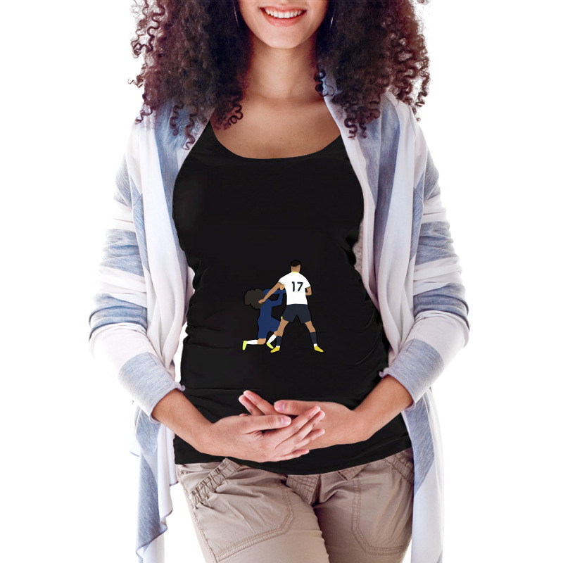 Cristian Romero Not Comitting A Foul Maternity Scoop Neck T-shirt by ElviaOchoa | Artistshot