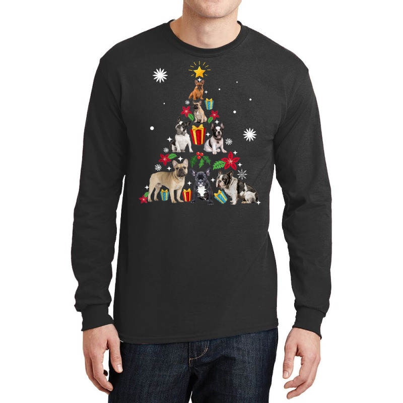 French Bulldog Christmas Tree Dog Xmas Long Sleeve Shirts | Artistshot