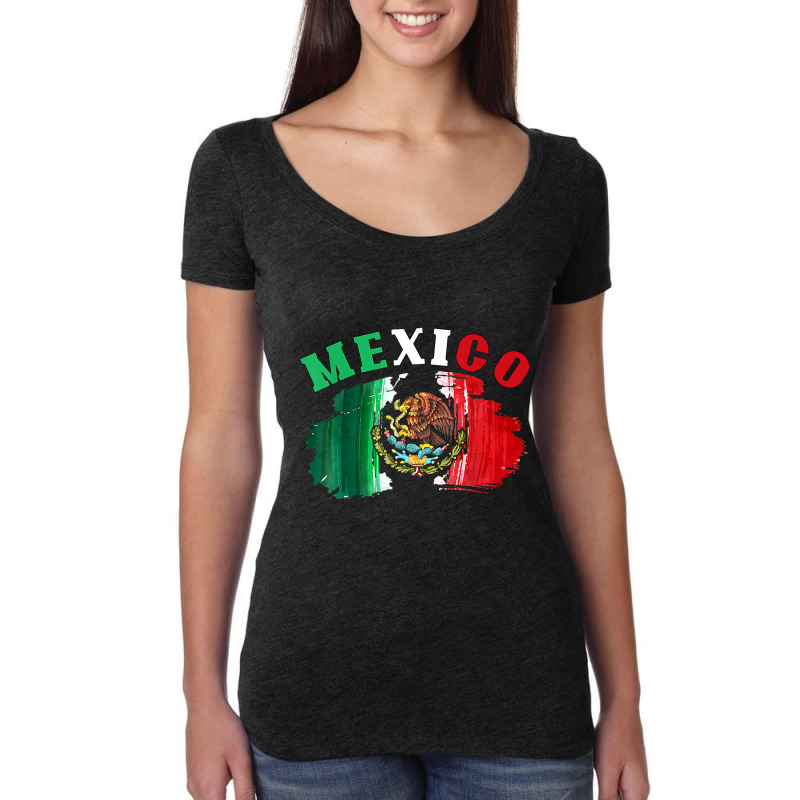 Mexico Mexican Flag Pride Eagle Red Green And White Women's Triblend Scoop T-shirt by SavannahGuerrero | Artistshot