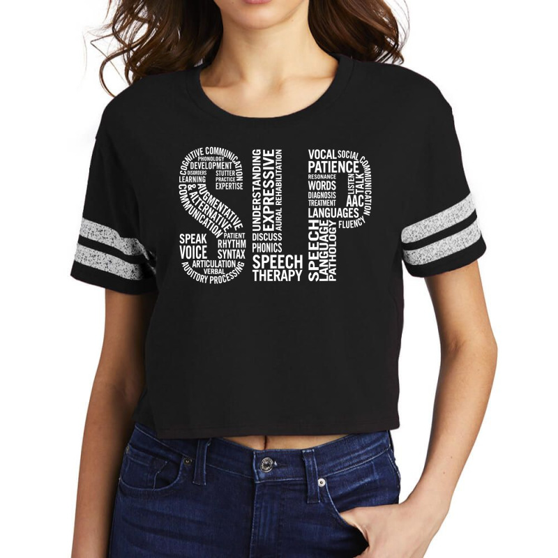 Speech Therapy Speech Language Pathology Month Scorecard Crop Tee by trokeryth | Artistshot