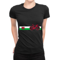 Bike Stripes Wales Ladies Fitted T-shirt | Artistshot