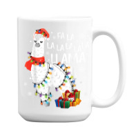 Fa La La Llama Funny Christmas Christmas Lllama Lover 15 Oz Coffee Mug | Artistshot