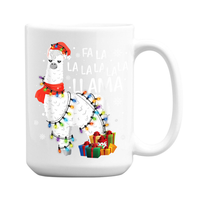 Fa La La Llama Funny Christmas Christmas Lllama Lover 15 Oz Coffee Mug | Artistshot