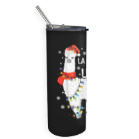 Fa La La Llama Funny Christmas Christmas Lllama Lover Skinny Tumbler | Artistshot