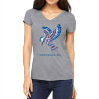 Vancouver Washington Native American Kingfisher Bird T Shirt Women's V-neck T-shirt | Artistshot