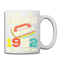 70th Birthday September 1952 Retro Cassette Limited Edition Coffee Mug | Artistshot