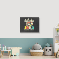 70th Birthday September 1952 Retro Cassette Limited Edition Landscape Canvas Print | Artistshot