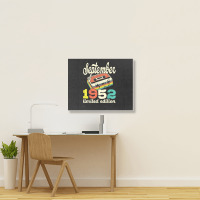 70th Birthday September 1952 Retro Cassette Limited Edition Landscape Canvas Print | Artistshot