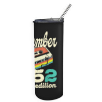 70th Birthday September 1952 Retro Cassette Limited Edition Skinny Tumbler | Artistshot