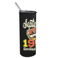 70th Birthday September 1952 Retro Cassette Limited Edition Skinny Tumbler | Artistshot