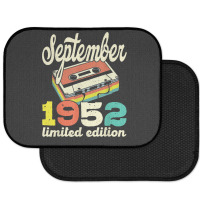 70th Birthday September 1952 Retro Cassette Limited Edition Rear Car Mat | Artistshot