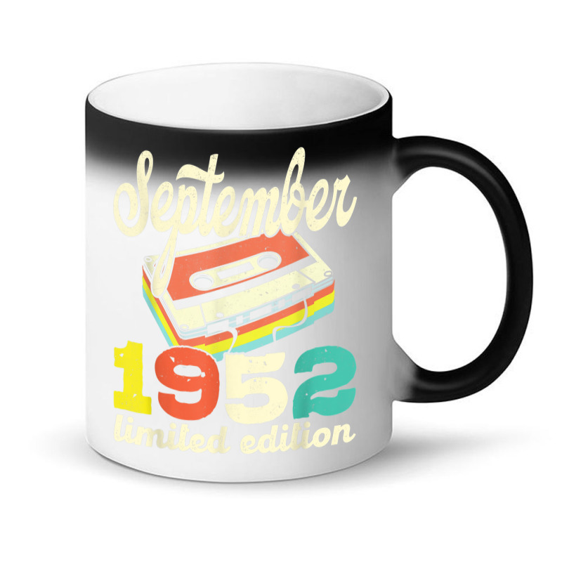 70th Birthday September 1952 Retro Cassette Limited Edition Magic Mug | Artistshot