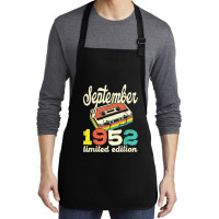 70th Birthday September 1952 Retro Cassette Limited Edition Medium-length Apron | Artistshot