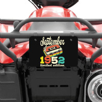 70th Birthday September 1952 Retro Cassette Limited Edition Atv License Plate | Artistshot