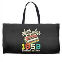 70th Birthday September 1952 Retro Cassette Limited Edition Weekender Totes | Artistshot