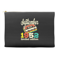 70th Birthday September 1952 Retro Cassette Limited Edition Accessory Pouches | Artistshot