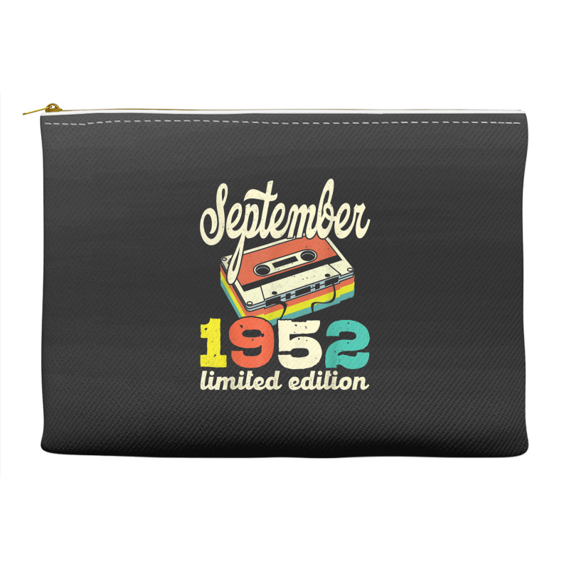 70th Birthday September 1952 Retro Cassette Limited Edition Accessory Pouches | Artistshot