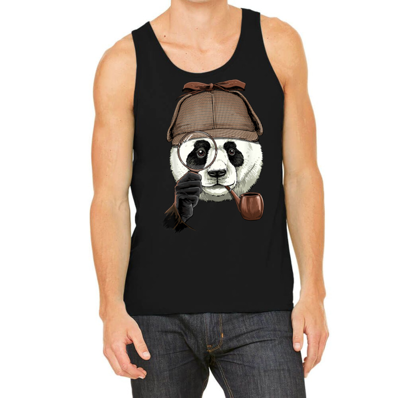 Detective Giant Panda Spy Investigator Wildlife Bear Lover Tank Top by Orchid | Artistshot