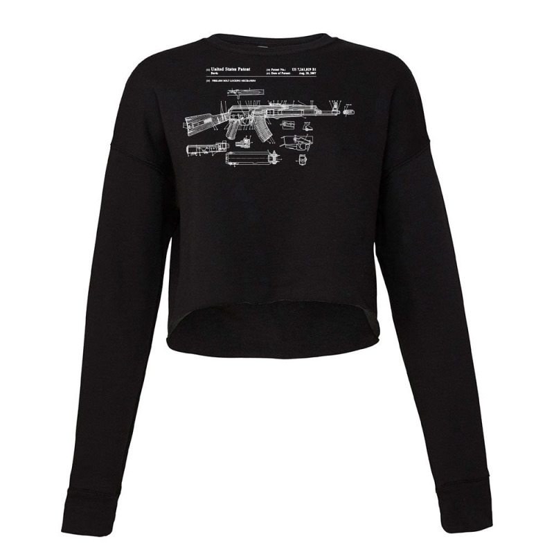 Soviet Kalashnikov Ak 47 Vintage Ussr Russian Rifle Gun Cccp Pullover Cropped Sweater by cm-arts | Artistshot