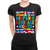 Latin Countries Flag Hispanic Heritage Month Latino Pride Ladies Fitted T-shirt | Artistshot