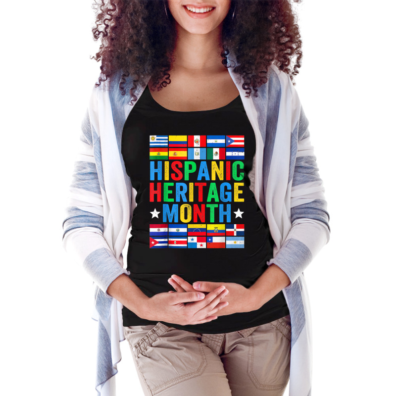 Latin Countries Flag Hispanic Heritage Month Latino Pride Maternity Scoop Neck T-shirt by Complete | Artistshot