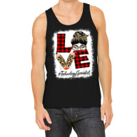 Technology Specialist Love Messy Bun Leopard Back To School Tank Top | Artistshot