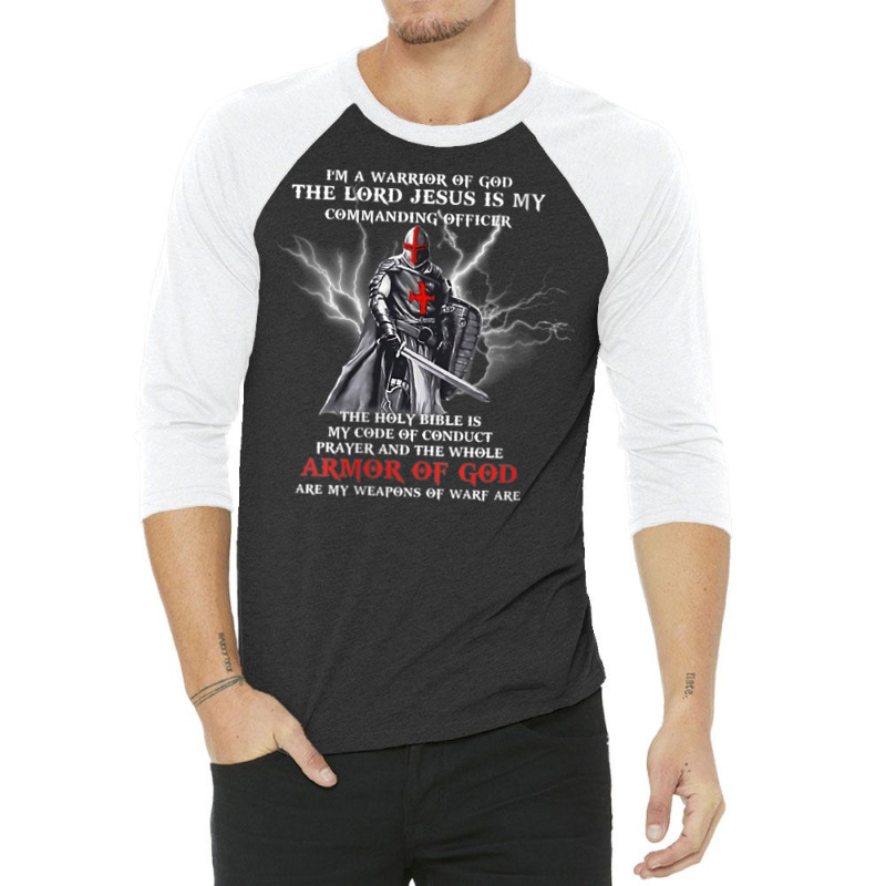 Womens I'm A Warrior Of God The Lord Jesus Is My Commanding Officer V 3/4 Sleeve Shirt | Artistshot