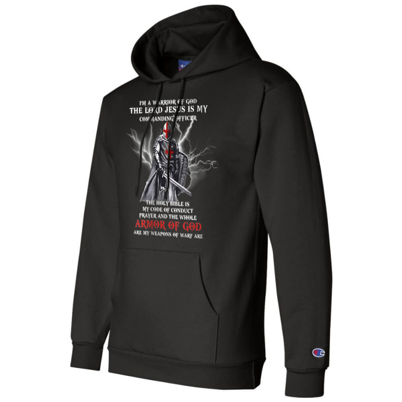 Womens I'm A Warrior Of God The Lord Jesus Is My Commanding Officer V Champion Hoodie | Artistshot