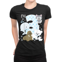 Arctic Animals 3rd Birthday Polar Bear Walrus Fox Sea Theme Ladies Fitted T-shirt | Artistshot