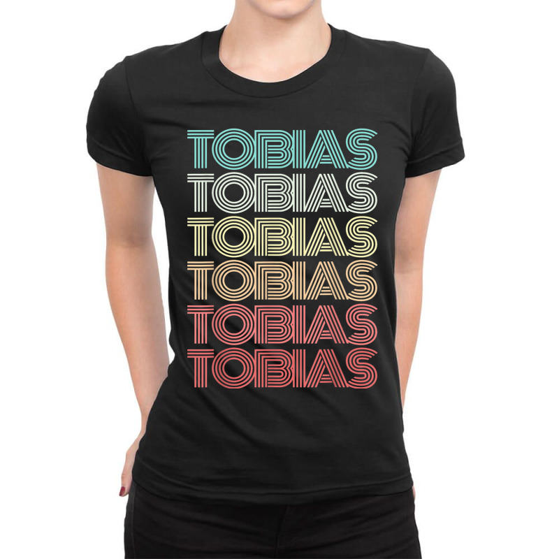 First Name Tobias German Boy Retro Personalized Birthday Ladies Fitted T-Shirt by Deluxe | Artistshot