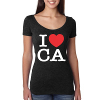 I Heart Ca Love California Women's Triblend Scoop T-shirt | Artistshot