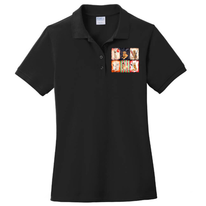 Ads Golden Retriever Horror Halloween Horror Movie Character Ladies Polo Shirt | Artistshot