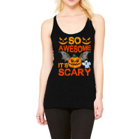 Spooky Pumpkin Vampire Bat So Awesome It's Scary Halloween Racerback Tank | Artistshot