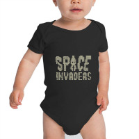 Space Invaders Pixel Text, Gaming Baby Bodysuit | Artistshot