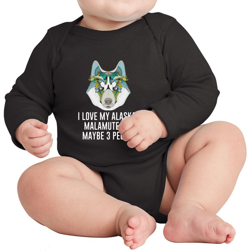 Alaskan Malamute Long Sleeve Baby Bodysuit | Artistshot