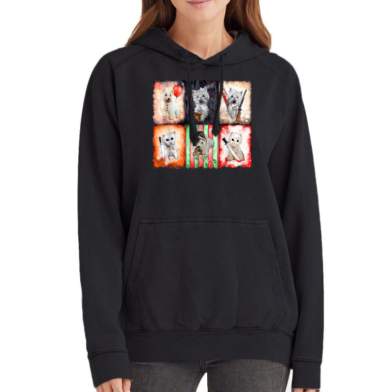 Ads Westie Horror Halloween Vintage Hoodie | Artistshot