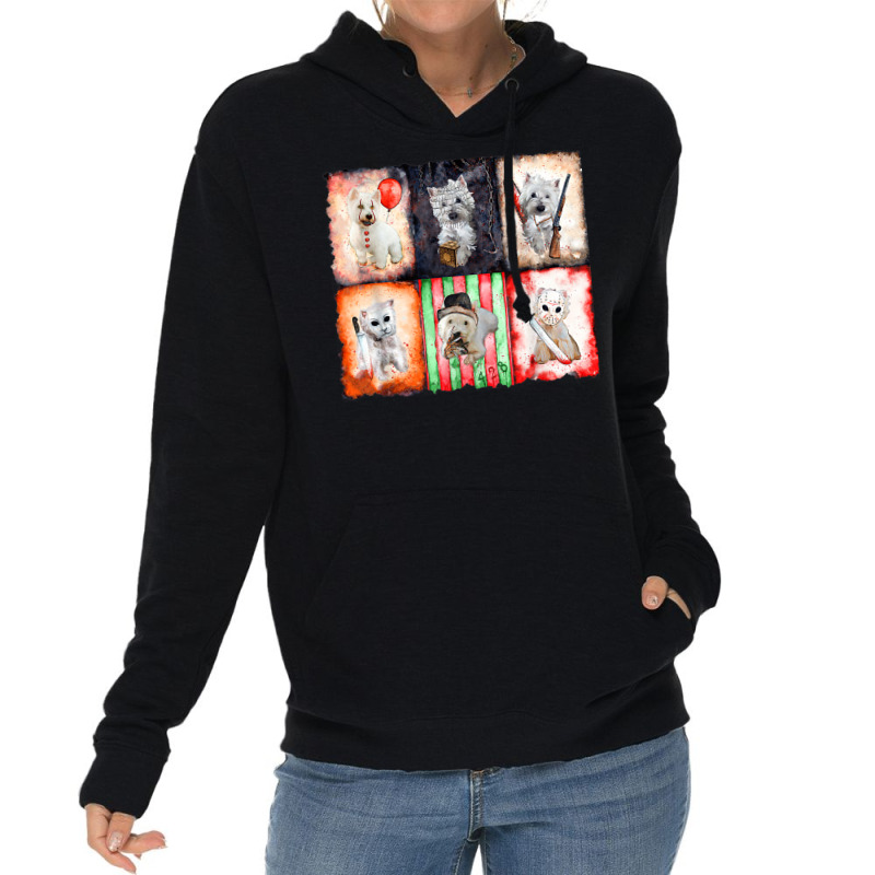 Ads Westie Horror Halloween Lightweight Hoodie | Artistshot