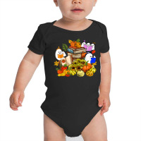 Cute Ghost Book Reading Lover Pumpkins Sunflower Halloween Baby Bodysuit | Artistshot