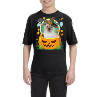 Happy Halloween Pumpkin Tonkinese Cat Witch Cute Hat Lover Youth Tee | Artistshot