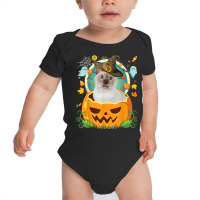 Happy Halloween Pumpkin Tonkinese Cat Witch Cute Hat Lover Baby Bodysuit | Artistshot