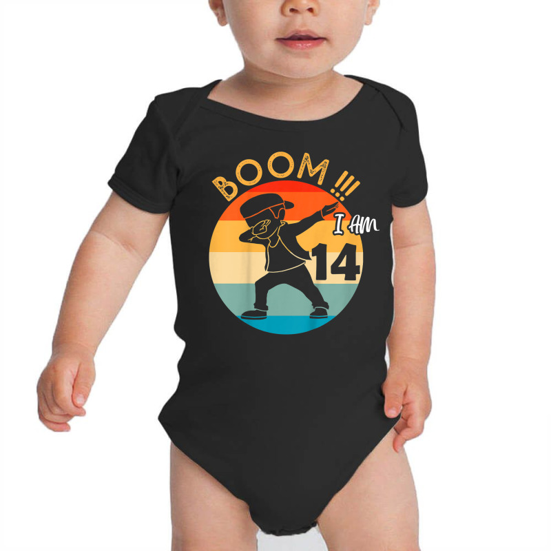 Kids Dabbing Boy 14th Birthday Outfit 14 Fourteen Years Old Kids Baby Bodysuit | Artistshot