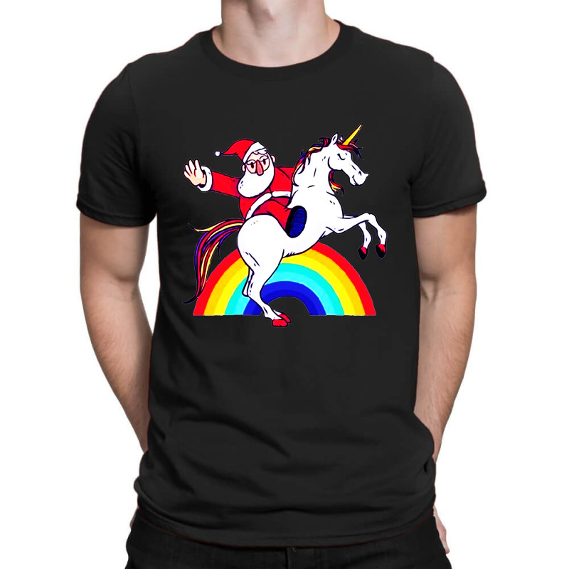 Santa Unicorn T-Shirt by cm-arts | Artistshot