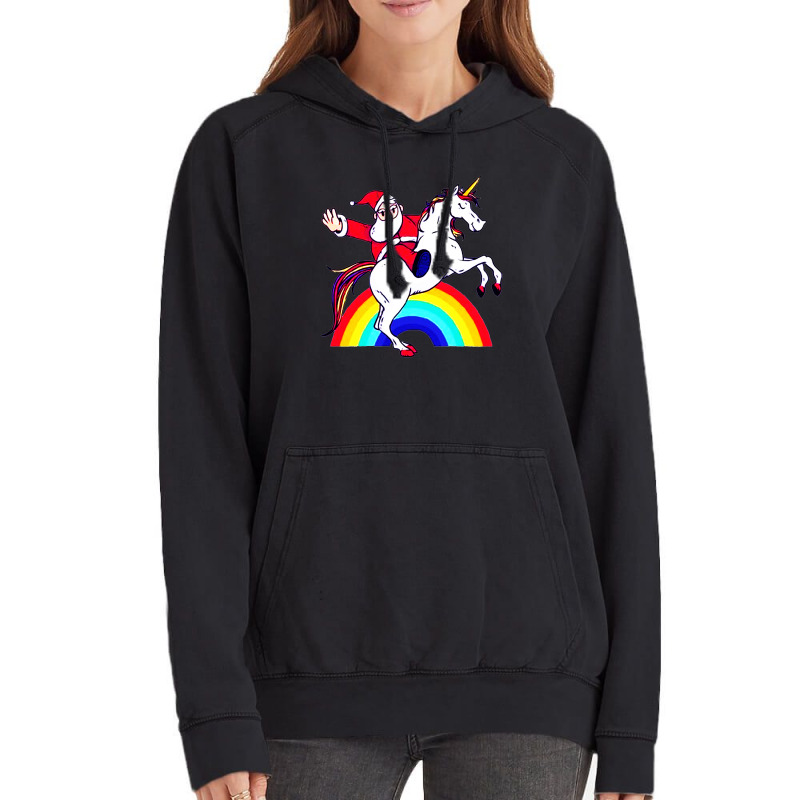 Santa Unicorn Vintage Hoodie by cm-arts | Artistshot