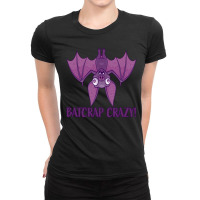 Batcrap Crazy Wacky Cartoon Bat Ladies Fitted T-shirt | Artistshot