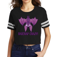 Batcrap Crazy Wacky Cartoon Bat Scorecard Crop Tee | Artistshot