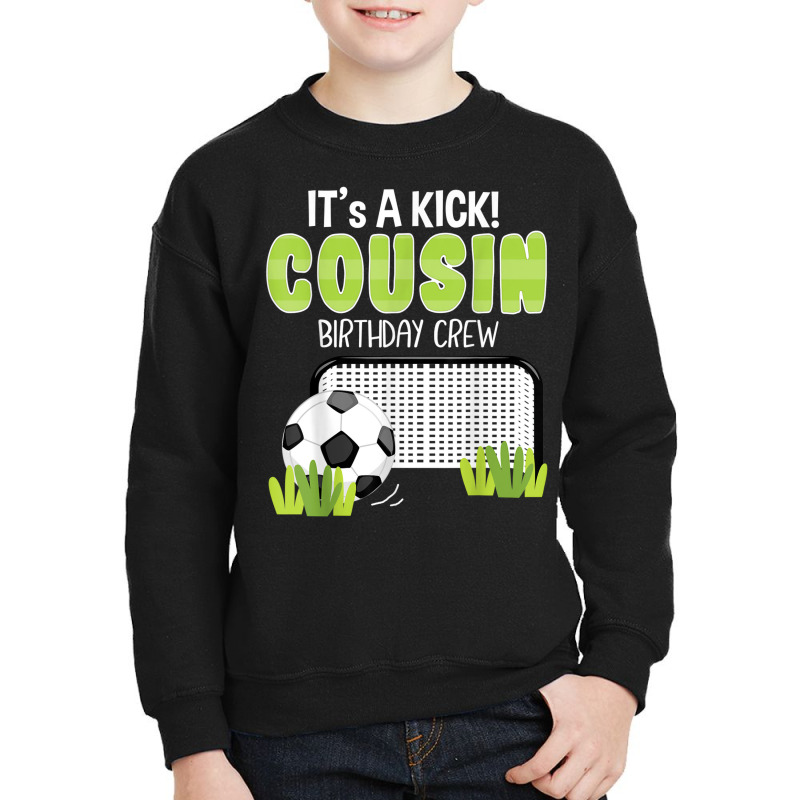 Soccer Cousin Birthday Crew Soccer Party Family Matching Youth Sweatshirt | Artistshot