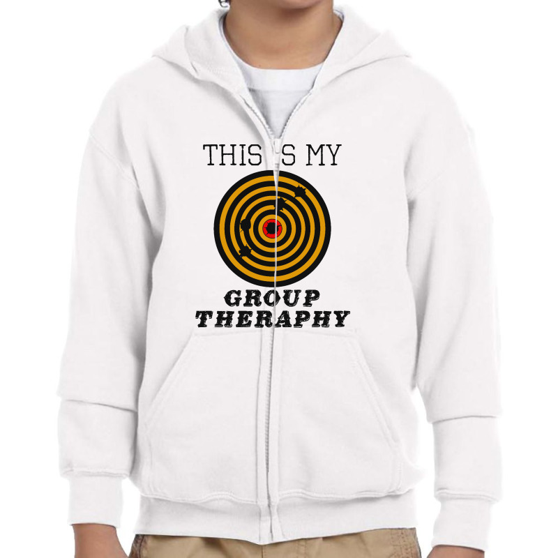 This Is My Group Therapy Shooting Target Youth Zipper Hoodie | Artistshot