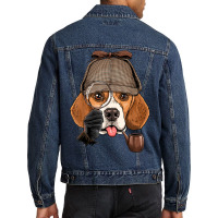 Detective Beagle Spy Investigator Puppy Beagle Dog Lover Men Denim Jacket | Artistshot